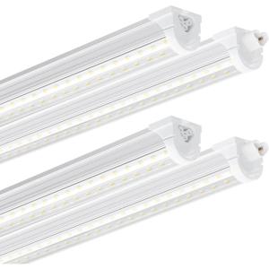 imageEnsenior 10 Pack 8 FT Led Shop Lights 6000K Clear White 10000LM Super Bright 72W Equivalency 936W Commercial Bay Lighting UShaped Linkable Shop Lights Plug in for Garage Workshop FCC Certified5000K