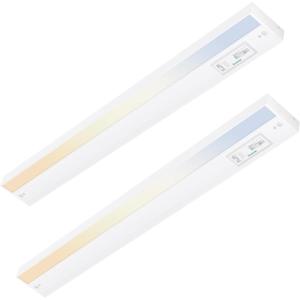 imageEnsenior 24 Inch LED Under Cabinet Lighting Hardwired 5CCT 14W 930LM 2700K3000K3500K4000K5000K Wired Under Cabinet Lights Dimmable Under Counter Lights for Kitchen FCC 1 Pack2 Pack