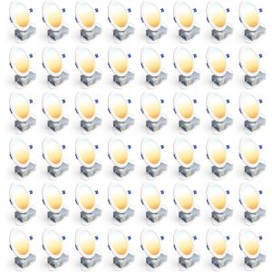 imageEnsenior 48 Pack 6 Inch LED Recessed Light Dimmable 2700K5000K 5CCT 1200LM High Brightness 12W 120V Damp Rated UltraThin Canless Wafer Ceiling Light  ETL ampamp FCC ampamp IC6 Inch