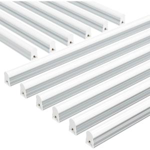 imageEnsenior 8Pack T5 LED Shop Lights 4FT 2000LM 6500K Super Bright White Integrated Single Fixture 20W Linkable Utility Commercial Lighting for GymGarageCeilingUnder Cabinet Plug ampamp Play4FTpack of 12