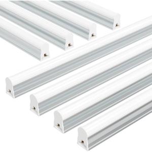 imageEnsenior 8Pack T5 LED Shop Lights 4FT 2000LM 6500K Super Bright White Integrated Single Fixture 20W Linkable Utility Commercial Lighting for GymGarageCeilingUnder Cabinet Plug ampamp Play4FTpack of 8
