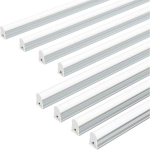 imageEnsenior 8Pack T5 LED Shop Lights 4FT 2000LM 6500K Super Bright White Integrated Single Fixture 20W Linkable Utility Commercial Lighting for GymGarageCeilingUnder Cabinet Plug ampamp Play2FTpack of 8