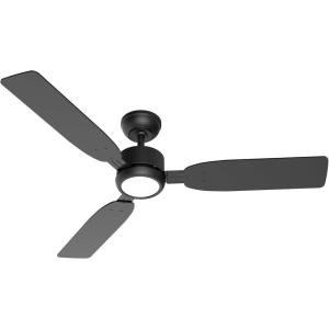 imageEnsenior Ceiling Fans with Lights and Remote 52 Inch Black Ceiling Fan with Light 6 Speeds 3CCT Noiseless Reversible DC Motor Modern Ceiling Fan for Bedroom and Living Room  5 Blades3Blade