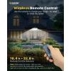 imageEnsenior Motion Sensor Outdoor Lights 220 LED IP65 Waterproof Solar Security Light with Remote Control 3 Heads Solar Flood Light Outdoor with 4 Modes 270 Wide Angle Motion Light for Outside 3Pack4Pack
