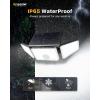 imageEnsenior Motion Sensor Outdoor Lights 220 LED IP65 Waterproof Solar Security Light with Remote Control 3 Heads Solar Flood Light Outdoor with 4 Modes 270 Wide Angle Motion Light for Outside 3Pack3Pack