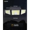 imageEnsenior Motion Sensor Outdoor Lights 220 LED IP65 Waterproof Solar Security Light with Remote Control 3 Heads Solar Flood Light Outdoor with 4 Modes 270 Wide Angle Motion Light for Outside 3Pack3Pack