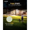 imageEnsenior Motion Sensor Outdoor Lights 220 LED IP65 Waterproof Solar Security Light with Remote Control 3 Heads Solar Flood Light Outdoor with 4 Modes 270 Wide Angle Motion Light for Outside 3Pack4Pack