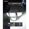 imageEnsenior Solar Lights Outdoor IP65 Waterproof Motion Sensor Outdoor Light with Remote Control 279 LED 4 Heads Solar Security Light with 4 Mode 270 Wide Angle Solar Flood Light for Outside 2 Packs3 Pack