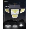 imageEnsenior Solar Lights Outdoor IP65 Waterproof Motion Sensor Outdoor Light with Remote Control 279 LED 4 Heads Solar Security Light with 4 Mode 270 Wide Angle Solar Flood Light for Outside 2 Packs2 Pack