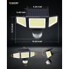 imageEnsenior Solar Motion Lights Outdoor 228 LED Solar Security Lights with Remote Control IP65 Waterproof 3 Heads Flood Light with 4 Modes 270 Wide Angle Motion Sensor Light Outside  2 Packs4 Pack