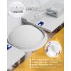 imageEnsenior 6 Pack 6 inch LED Eyeball Recessed Lighting 36090 Rotatable and 2700K5000K Selectable Dimmable Gimbal Recessed Lights Canless Angled Adjustable Ceiling Downlight 1300LM 13W115WFCC12 Pack