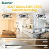 imageEnsenior 24 Low Profile Ceiling Fans with Lights and Remote Fandelier Ceiling Fan Flush Mount APP Control 6 Speed ampamp 3000K6500K Stepless Dimmable Small Ceiling Fan with Light for Bedroom  BlackBlack