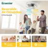 imageEnsenior 24 Low Profile Ceiling Fans with Lights and Remote Fandelier Ceiling Fan Flush Mount APP Control 6 Speed ampamp 3000K6500K Stepless Dimmable Small Ceiling Fan with Light for Bedroom  BlackWhite