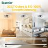 imageEnsenior 24 Low Profile Ceiling Fans with Lights and Remote Fandelier Ceiling Fan Flush Mount APP Control 6 Speed ampamp 3000K6500K Stepless Dimmable Small Ceiling Fan with Light for Bedroom  BlackWhite