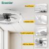 imageEnsenior 24 Low Profile Ceiling Fans with Lights and Remote Fandelier Ceiling Fan Flush Mount APP Control 6 Speed ampamp 3000K6500K Stepless Dimmable Small Ceiling Fan with Light for Bedroom  BlackWhite