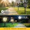 imageEnsenior 6Pack Solar Lights Outdoor 1677quot 3000K LED Solar Garden Lights for Pathway Yard Patio Walkway Planter Waterproof EnergyEfficient Landscape LightingWarm White