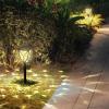 imageEnsenior 6Pack Solar Lights Outdoor 1677quot 3000K LED Solar Garden Lights for Pathway Yard Patio Walkway Planter Waterproof EnergyEfficient Landscape LightingWarm White