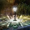 imageEnsenior 6Pack Solar Lights Outdoor 1677quot 3000K LED Solar Garden Lights for Pathway Yard Patio Walkway Planter Waterproof EnergyEfficient Landscape LightingCool White