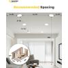 imageEnsenior 16 Pack 6 Inch LED Recessed Ceiling Light 3500K Neutral White 1050LM 12W 120V High Brightness Canless Wafer Downlight Dimmable  ETLampFCCampIC5000k4000k3000k  3cct White