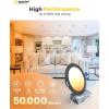 imageEnsenior 4 Pack 8 Inch LED Recessed Light Dimmable 2700K5000K 5CCT 1600LM High Brightness 18W 120V Damp Rated UltraThin Canless Wafer Light  ETL amp FCC amp IC5000k4000k3500k3000k2700k  5cct Black