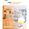 imageEnsenior 4 Pack 8 Inch LED Recessed Light Dimmable 2700K5000K 5CCT 1600LM High Brightness 18W 120V Damp Rated UltraThin Canless Wafer Light  ETL amp FCC amp IC5000k4000k3500k3000k2700k  5cct White