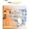 imageEnsenior 6 Pack 7 Inch LED Recessed Ceiling Light Dimmable 2700K5000K 5CCT 1300LM 15W 120V High Brightness Canless Wafer Downlight5000k4000k3500k3000k2700k  5cct White