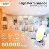 imageEnsenior 12 Pack 7 Inch LED Recessed Ceiling Light Dimmable 2700K5000K 5CCT 1300LM 15W 120V High Brightness Canless Wafer Downligh2700k3000k3500k4000k5000k  5cct White