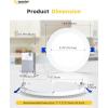 imageEnsenior 12 Pack 7 Inch LED Recessed Ceiling Light Dimmable 2700K5000K 5CCT 1300LM 15W 120V High Brightness Canless Wafer Downligh2700k3000k3500k4000k5000k  5cct White