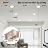 imageEnsenior 12 Pack 7 Inch LED Recessed Ceiling Light Dimmable 2700K5000K 5CCT 1300LM 15W 120V High Brightness Canless Wafer Downligh2700k3000k3500k4000k5000k  5cct White