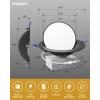 imageEnsenior 4 Pack 4 inch 5CCT LED Gimbal Led Recessed Light with Junction Box 36090 Adjustable Directional Lighting Dimmable CRI90 2700K3000K3500K4000K5000K 900LM 10W85WETLampFCC BlackBlack6 Inch