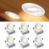 imageEnsenior 4 Pack 4 inch 5CCT LED Gimbal Led Recessed Light with Junction Box 36090 Adjustable Directional Lighting Dimmable CRI90 2700K3000K3500K4000K5000K 900LM 10W85WETLampFCC BlackWhite4 Inch