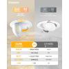 imageEnsenior 4 Pack 4 inch 5CCT LED Gimbal Led Recessed Light with Junction Box 36090 Adjustable Directional Lighting Dimmable CRI90 2700K3000K3500K4000K5000K 900LM 10W85WETLampFCC BlackWhite4 Inch