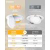 imageEnsenior 4 Pack 4 inch 5CCT LED Gimbal Led Recessed Light with Junction Box 36090 Adjustable Directional Lighting Dimmable CRI90 2700K3000K3500K4000K5000K 900LM 10W85WETLampFCC BlackWhite6 Inch