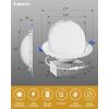 imageEnsenior 4 Pack 4 inch 5CCT LED Gimbal Led Recessed Light with Junction Box 36090 Adjustable Directional Lighting Dimmable CRI90 2700K3000K3500K4000K5000K 900LM 10W85WETLampFCC BlackWhite6 Inch