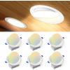 imageEnsenior 4 Pack 4 inch 5CCT LED Gimbal Led Recessed Light with Junction Box 36090 Adjustable Directional Lighting Dimmable CRI90 2700K3000K3500K4000K5000K 900LM 10W85WETLampFCC BlackWhite6 Inch