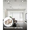 imageEnsenior 4 Pack 4 inch 5CCT LED Gimbal Led Recessed Light with Junction Box 36090 Adjustable Directional Lighting Dimmable CRI90 2700K3000K3500K4000K5000K 900LM 10W85WETLampFCC BlackBlack6 Inch