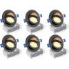 imageEnsenior 4 Pack 4 inch 5CCT LED Gimbal Led Recessed Light with Junction Box 36090 Adjustable Directional Lighting Dimmable CRI90 2700K3000K3500K4000K5000K 900LM 10W85WETLampFCC BlackBlack4 Inch