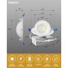 imageEnsenior 4 Pack 4 inch 5CCT LED Gimbal Led Recessed Light with Junction Box 36090 Adjustable Directional Lighting Dimmable CRI90 2700K3000K3500K4000K5000K 900LM 10W85WETLampFCC BlackWhite4 Inch