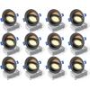 imageEnsenior 4 Pack 4 inch 5CCT LED Gimbal Led Recessed Light with Junction Box 36090 Adjustable Directional Lighting Dimmable CRI90 2700K3000K3500K4000K5000K 900LM 10W85WETLampFCC BlackBlack4 Inch