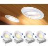 imageEnsenior 4 Pack 4 inch 5CCT LED Gimbal Led Recessed Light with Junction Box 36090 Adjustable Directional Lighting Dimmable CRI90 2700K3000K3500K4000K5000K 900LM 10W85WETLampFCC BlackWhite4 Inch