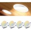 imageEnsenior 4 Pack 4 inch 5CCT LED Gimbal Led Recessed Light with Junction Box 36090 Adjustable Directional Lighting Dimmable CRI90 2700K3000K3500K4000K5000K 900LM 10W85WETLampFCC BlackWhite6 Inch
