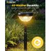 imageEnsenior Solar Pathway Lights Outdoor 8Pack Adjustable Height LED Lights Outdoor Waterproof IP65 for Garden Landscape Auto OnOff Solar Powered Yard Lights for Walkway Warm WhiteWarm White