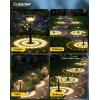imageEnsenior Solar Pathway Lights Outdoor 8Pack Adjustable Height LED Lights Outdoor Waterproof IP65 for Garden Landscape Auto OnOff Solar Powered Yard Lights for Walkway Warm WhiteWarm White