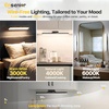 image:image5W Rechargeable Motion Sensor Light Bar 2000mAh Dimmable Under Cabinet Lighting Wireless with Digital Battery Display 130 Rotatable Magnetic Closet Lights Remote Control Stick on Lights DormNo Sensor  2Pack