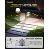 image:imageUpgrade Solar Lights Outdoor 3000LM Motion Sensor Outdoor Light with Dual Sensors 279 LED 4 Heads Security Solar Flood Lights 4 Modes with Memory Function IP65 Waterproof for Yard Garage Fence 2P3 Pack