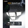 image:imageUpgrade Solar Lights Outdoor 3000LM Motion Sensor Outdoor Light with Dual Sensors 279 LED 4 Heads Security Solar Flood Lights 4 Modes with Memory Function IP65 Waterproof for Yard Garage Fence 2P2 Pack