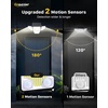 image:imageUpgrade Solar Lights Outdoor 3000LM Motion Sensor Outdoor Light with Dual Sensors 279 LED 4 Heads Security Solar Flood Lights 4 Modes with Memory Function IP65 Waterproof for Yard Garage Fence 2P3 Pack
