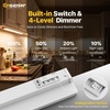 image:imageHardwired Under Cabinet Lighting 24 Inch 14W LED Under Cabinet Lights Linkable up to 20 Units via 15inch Cable 5 CCT amp 4Way Dimmable Under Counter Lights for Kitchen Builtin Switch CRIgt90 FCC2 Pack