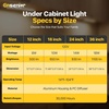 image:imageHardwired Under Cabinet Lighting 24 Inch 14W LED Under Cabinet Lights Linkable up to 20 Units via 15inch Cable 5 CCT amp 4Way Dimmable Under Counter Lights for Kitchen Builtin Switch CRIgt90 FCC2 Pack