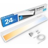 image:imageHardwired Under Cabinet Lighting 24 Inch 14W LED Under Cabinet Lights Linkable up to 20 Units via 15inch Cable 5 CCT amp 4Way Dimmable Under Counter Lights for Kitchen Builtin Switch CRIgt90 FCC1 Pack